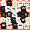 The correct version of Rhude n High Street small neckline heavy cotton short-sleeved baggy handsome men and women t-shirt trend European and n men