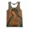 Guadalupe Vergine Maria Cattolica 3D Stampato Canotte Sleevel Camicie Uomo Donna Estate Harajuku Streetwear Persality Tops Tees h4AL #