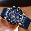 2019 Lige Top Brand Fashion Watches Men Sport Sport Sport Stainless Steel Mesh Belt Quartz Clock Men Wristwatch lelogio masculino l299d