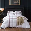 Parure de lit 100% coton en duvet de canard d'oie, ensemble de lit double, Queen, King, blanc, rose, café, couverture épaisse et chaude