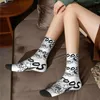 Chaussettes Harajuku pour hommes et femmes, les tatouages sont un produit stupide, bas de Sport doux et uniques, toutes saisons