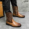 Laarzen heren hightop Britse stijl rij laarzen mode ronde teen ademende buitentrend allmatch slipresistente casual schoenen