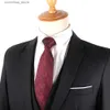 Nacke slipsar nacke slipsar nya höstvinter för män kvinnor brun slips för pojkar flickor kostymer randiga slips för bröllopsläck för brudgum gåvor gravatas y240325