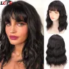 Wigs LUPU Synthetic Short Bob Body Wave Wigs For Women Ombre Purple Black Cosplay Lolita Wig With Bangs Natural Heat Resistant Hair