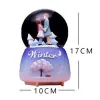 Scatole Coppia Moonlight White Crystal Ball Music Box Box San Valentino Decorazione per la casa Snow Glowing Regalo di compleanno creativo rotante