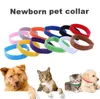 Coleiras para cães 12 unidades / saco Ajustável Nylon Pequeno Filhote de Cachorro Gatinho Nascido Animais de Estimação Identificar Colar Coleira de identificação para animais de estimação recém-nascidos T9I002594