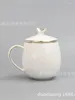 Tassen Bone China Mark Wassertasse Europäische einfache Keramik Frühstück Kaffee Werbegeschenk