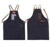 Salon Hair Cutting Apron Barber Sleeveless Denim Apron Hairdresser Hair Cutting Protection Tool Hairdresser Styling Cloth Tools8905778430