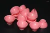 Dekorativa figurer Pink Round harts Bowl Dollhouse Miniatyres Japanese Mini Rice Flatback Miniature Table Boary Dining Accessory 23 14mm