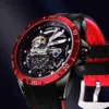 腕時計AIMIMOデザインスケルトンメカニカルメンズスチームパンククロック二重透明ホローオートマチックメンズリロイオMASCULINOC24410