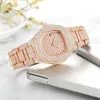 Высококачественные роскошные мужские часы для женщин Live Watch Half Diamond Women Quartz Fashion Waterpronation X88p