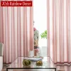 Gordijnen half verpletterd roze transparante gordijnen voor slaapkamer meisjes woonkamer voile tule gordijnen raambekleding effen kleur feestgordijnen