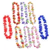 Decoratieve Bloemen 50 stks/pak Mode Zijden Doek Strand Kunstmatige Leis Krans Lichtgewicht Garland Ketting Party Decor Ornamenten Opknoping