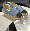 espadrilles designer for women sandals fabric canvas denim leather laides summer shoes loafers black white beige flats slides sandale sliders