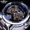 Vincitore Blue Ocean Fashion Casual Designer Orologio da uomo in acciaio inossidabile con scheletro Orologi da uomo Top Brand di lusso meccanico a carica manuale Wa170m