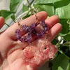 Charm Reiki Natürlicher Kristall-Ohrring, Splitter, Kies, Perlen, Blume, Kreis, Stein, Quaste, baumelnd, echter Amethyst, Amazonit, rosa Quarz, Tropfen, Deliv Otmsl