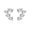 Stud Earrings Zhenchengda Water Drop Diamond Womens S925 Pure Sier Ear Jewelry European And American Foreign Trade Delivery Otcqv