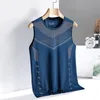 Gilet à manches courtes pour hommes pour 2024 Summer Patchwork Noir Bleu Tshirt GYM Débardeur Tees Fi Vêtements Oversize 3XL O NECK G8xS #