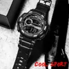 Sport Watches Camouflage Watch Band Smael Men Watch 50m Waterproof Top s Shock Watch Men Led 1366 Digital Wristwatches Military Q0295d