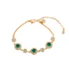 Explosive dopamine bracelet simple green diamond gold platinum bracelet multi-color treasure new bracelet women