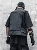 Houzhou Techwear Black Cargo Biker Chalecer sin camisetas de manga TODA MEN Menevel Top Men Clothing Hip Hip Hip Hop F96g#