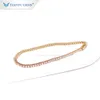 Tianyu ädelstenar anpassade Moissanite Diamond 2mm Chain 14k/18k gul guld tennisarmband