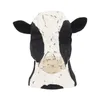 Figurines décoratives tête de vache noire et blanche, portant des lunettes, support d'évier amusant pour petits égouttoirs à vaisselle, comptoir de cuisine