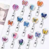 Business Card Files 8Pcs Butterfly Series Retractable Badge Holders Id With Clip Cute Style Reel For Student Meeting School Office Dro Ott8N