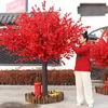 장식용 꽃 인공 체리 꽃 나무 나무 시뮬레이션 시뮬레이션 웨딩 파티 레스토랑 쇼핑몰 장식을위한 나무 수제.