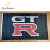 Acessórios Japão Preto GTR Bandeira do carro 2 pés * 3 pés (60 * 90 cm) 3 pés * 5 pés (90 * 150 cm) Tamanho Decorações de Natal para presentes de bandeira de casa