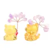 Decoratieve Beeldjes 1PC Natuurlijke Amethist Trinket Mini Tijger Schattige Dieren Auto Beeldje Ornament Creatieve Kristal Boom Woondecoratie