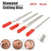 Skruvmejslar 4st 6 '' Flat/Half Round/Triangle Diamond File Coating Needle File Ceramic Polerings Tool 233/238/246/252mm Handverktygsfiler