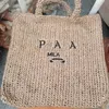 nieuwe luxe strandtas designer grote geweven tote strandtassen hol dames breien winkelen handtas gebreide vrouw luxe handtassen merk vakantie casual bakken tassen