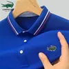 Heren Geborduurd Hoogwaardig Revers Poloshirt Zomer Nieuwe Casual Busin Fi Losse Pilling Poloshirt T-shirt Korte Mouw L9JN #