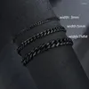 Link Bracelets Fashion Men's Cuban Bracelet Classic Stainless Steel 3/5/7mm Chain For Men Gifts Pulseira Masculina