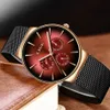 Lige New Fashion Mens Watches Top Brand Luxurz Quartz Watch Men Mesh Aço à prova d'água Ultra-fingimento de pulso para homens relógio esportivo 212247