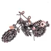 Decorative Figurines Retro Wrought Iron Motorcycle Model Ornaments Handmade Metal Handicrafts Home Decorations Living Room Decoration