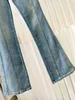 Jeans da donna 2024 Blu Dritto Sciolto Designer Logo Lettera Cristalli Pantaloni in denim 3015 Consegna di goccia Abbigliamento Abbigliamento Oto6D