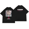 Slam master anime perifer kort t-shirt körsbärsblomning väg anime fritid mode halv ärm t t