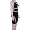 Casual Dresses 2024 Rayon Summer Women Sleeveless Mini Bandage Dress Sexig Mesh Bodycon Club Party Vestidos