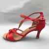 Bottes Chaussures de danse latine pour femmes chaussures salsa pratie chaussures confortables chaussures MS6252R 7,5 cm talon haut talon bas talon