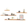 Racks Solid Wood Floating Shelf Home Decor Bathroom Wall Mounted Space Saving Heavy Duty Scaffold Board Storage Bedroom Rustic Office