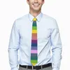 Nœuds papillon pour hommes, cravate à rayures des années 80, motif de ligne à rayures colorées, col classique et élégant, accessoires de haute qualité pour mariage