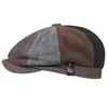 Berets 2024 Peaky Blinders Man Pure Cotton Sboy Hat Fashion Retro Star Anise Painter for Women