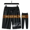 Homens Shorts Ice Silk Stretch Calças 6XL 7XL 8XL Plus Size 2023 Verão Praia Secagem Rápida Respirável Casa Calças Marca Leve G87o #