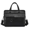 Luxury Brand Men Handbag Leather Man Briefcase for Laptop Messenger Shoulder Bag Business Portfolio For A4 Document 240308