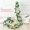 Flores decorativas artificial videira parede pendurado branco rosa plantas falsas para festa de casamento diy decoração de casa