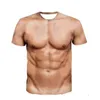 Fiable et intéressant Muscle Gold Pictures pour T-shirts pour hommes Tendance Impression numérique Casual Col rond Tops à manches courtes 09gJ #