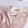 Culottes pour femmes charmantes intimes fines bretelles couleur unie filles lettre imprimé sous-vêtements femmes tache slips sans couture