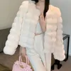 Womens Fur Faux 2023 Winter Fashion Coat Women Korea Warm Feather Coats Cardigan Short Outercoat Lady Elegant Outfits XC100 Drop Deliv Otpdj